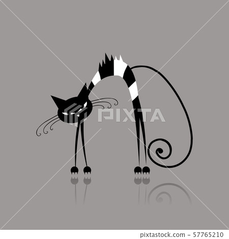 Angry striped cat for your design Angry striped cat for your design 57765210