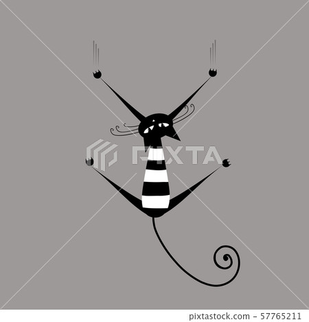 Funny striped cat for your design Funny striped cat for your design 57765211