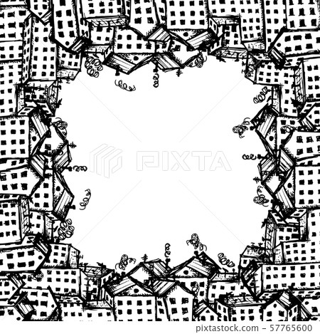 City street sketch, background for your design - Stock Illustration ...