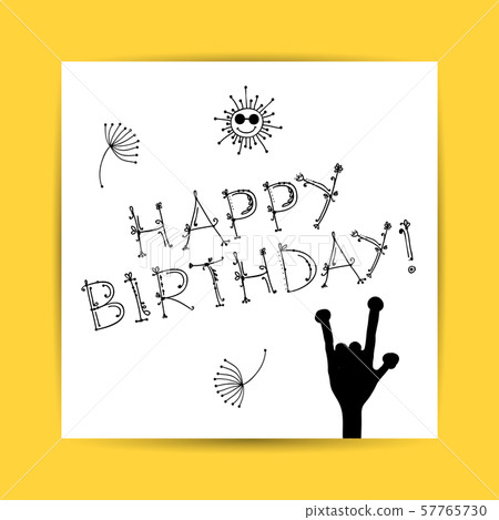 Birthday postcard for your design Birthday postcard for your design 57765730