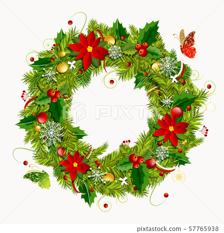 Christmas wreath for your design Christmas wreath for your design 57765938