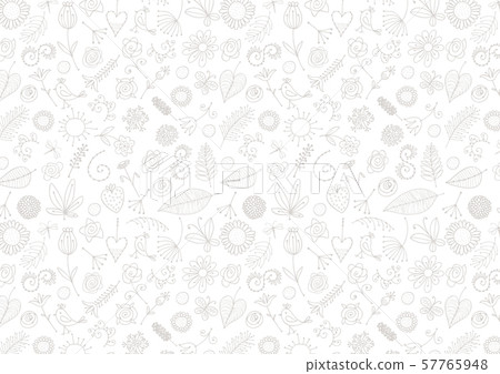 Floral ornament sketch, background for your design Floral ornament sketch, background for your design 57765948
