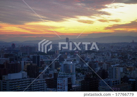 Evening landscape of the city Evening landscape of the city 57766779