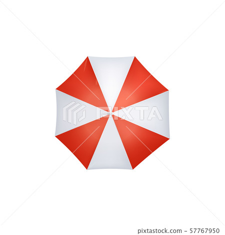 Sun or rain protective umbrella 3d realistic vector illustration isolated. Sun or rain protective umbrella 3d realistic vector illustration isolated. 57767950