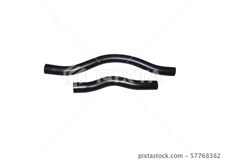 Car rubber intake radiator hose isolated on white background. Car rubber intake radiator hose isolated on white background. 57768382
