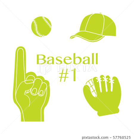 Baseball foam finger, ball, cap, glove Sport, fan Baseball foam finger, ball, cap, glove Sport, fan 57768525