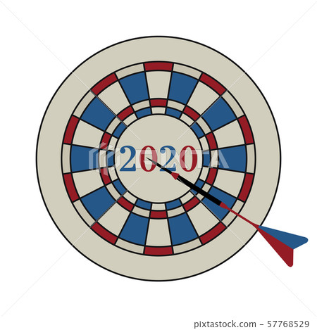 Happy New Year Vector 2020 Darts hit target Happy New Year Vector 2020 Darts hit target 57768529