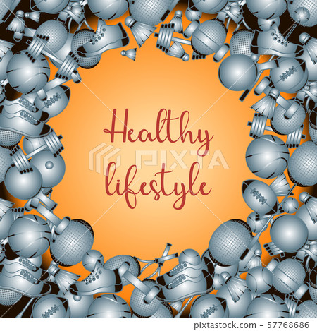 Sports equipment Fitness. Healthy lifestyle Sports equipment Fitness. Healthy lifestyle 57768686