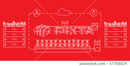 Smart farm and agriculture New technologies. Smart farm and agriculture New technologies. 57768824