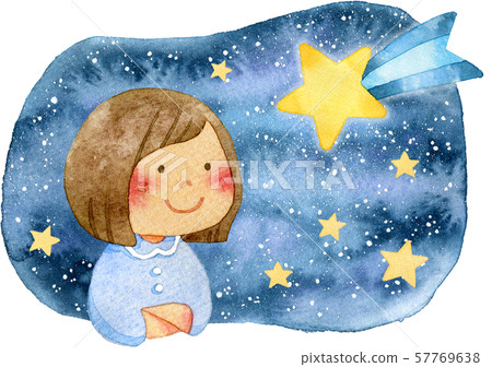 抬頭看著流星的女孩 抬頭看著流星的女孩 57769638