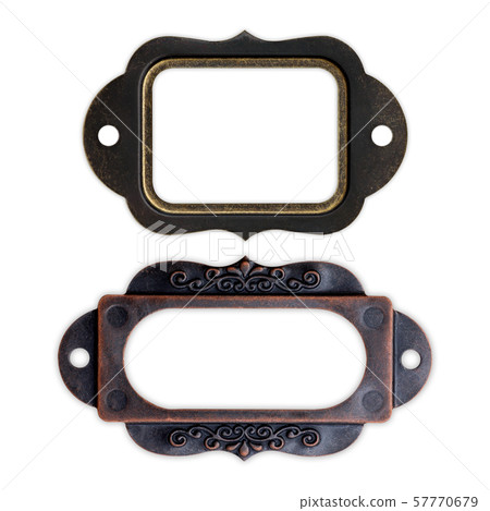 Vintage metal frame isolated on white background 57770679