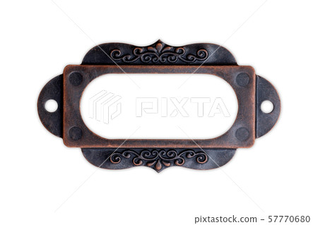 Vintage metal frame isolated on white background 57770680