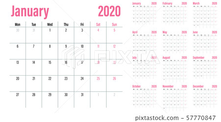 Calendar planner 2020 template vector illustration Calendar planner 2020 template vector illustration 57770847