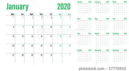 Calendar planner 2020 template vector illustration Calendar planner 2020 template vector illustration 57770850