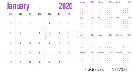 Calendar planner 2020 template vector illustration Calendar planner 2020 template vector illustration 57770853