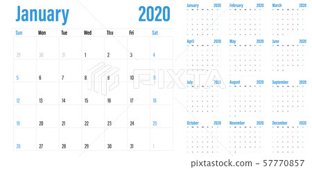 Calendar planner 2020 template vector illustration Calendar planner 2020 template vector illustration 57770857