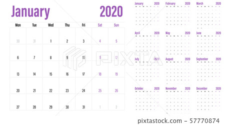 Calendar planner 2020 template vector illustration Calendar planner 2020 template vector illustration 57770874