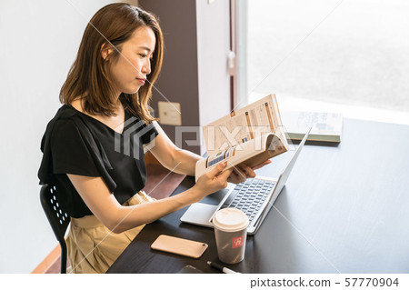 A young woman studying A young woman studying 57770904