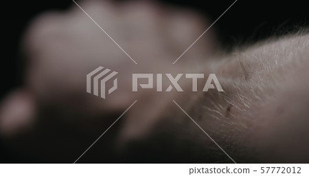 closeup pov man looking on his hand 57772012