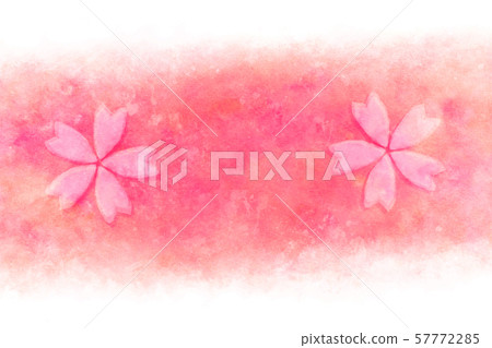 櫻花綻放春天新年水彩 57772285