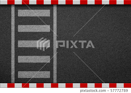 Empty crosswalk on asphalt road with red and white Empty crosswalk on asphalt road with red and white 57772789