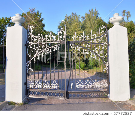 Old metal gates. Old metal gates. 57772827