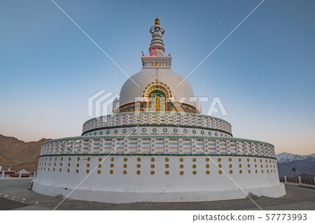 Shanti Stupa on a hilltop in Leh Ladakh Shanti Stupa on a hilltop in Leh Ladakh 57773993