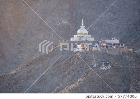 Shanti Stupa on a hilltop in Leh Ladakh Shanti Stupa on a hilltop in Leh Ladakh 57774006