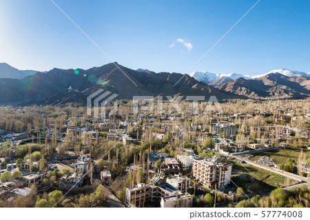 View of Leh city from Tsemo hill located in View of Leh city from Tsemo hill located in 57774008