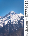 Beautiful snow covered mountains range at Leh 57774012