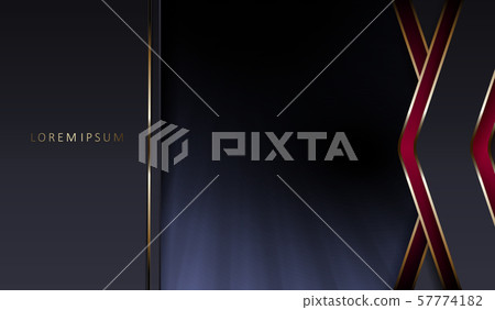 Abstract dark geometric design with arrows with a gold border 57774182