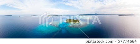 Aerial view Banyak Islands Sumatra tropical 57774664