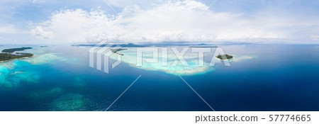 Aerial view Banyak Islands Sumatra tropical 57774665