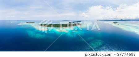 Aerial view Banyak Islands Sumatra tropical 57774692