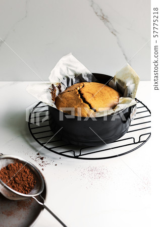 Homemade coffee cake in a springform pan Homemade coffee cake in a springform pan 57775218