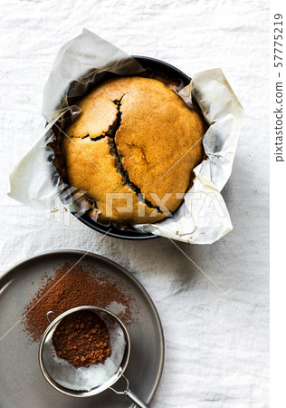 Homemade coffee cake in a springform pan Homemade coffee cake in a springform pan 57775219