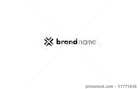 Vector black logo on which an abstract UI icon image. Vector black logo on which an abstract UI icon image. 57775836