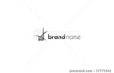 Vector color logo on which an abstract UI icon image. 57775842