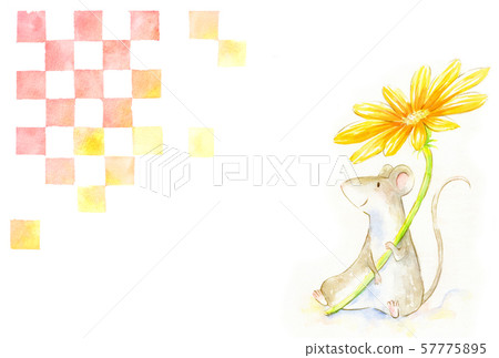Hana to Mouse New Year's card 57775895
