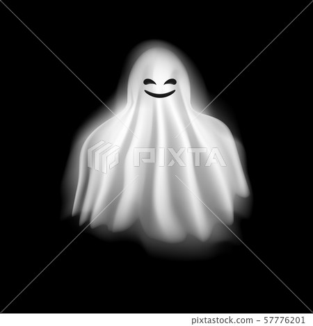 Realistic Detailed 3d Character Funny Ghost. Vector Realistic Detailed 3d Character Funny Ghost. Vector 57776201