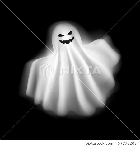 Realistic Detailed 3d Character Funny Ghost. Vector Realistic Detailed 3d Character Funny Ghost. Vector 57776203