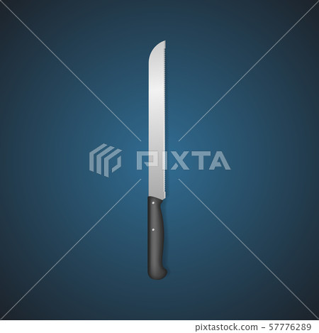 Realistic Detailed 3d Butcher Meat Knife. Vector Realistic Detailed 3d Butcher Meat Knife. Vector 57776289