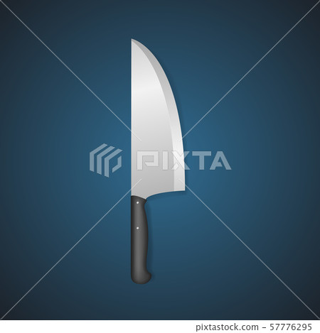 Realistic Detailed 3d Butcher Meat Knife. Vector Realistic Detailed 3d Butcher Meat Knife. Vector 57776295