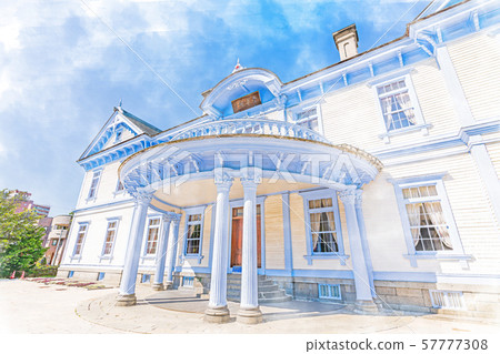 在北海道中島公園的夏天全國指定重要的文化財產Toyohirakan 57777308