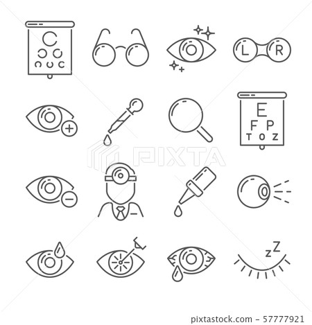 Optometry eyes health and oculist tools. Medical laser eye surgery, eyedropper, eyeball, ophthalmic Optometry eyes health and oculist tools. Medical laser eye surgery, eyedropper, eyeball, ophthalmic 57777921