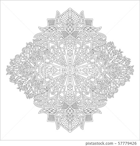 Black and white linear art for coloring book 57779426