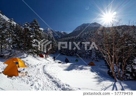 Yatsugatake tent camp and Mt. Amida Yatsugatake tent camp and Mt. Amida 57779459