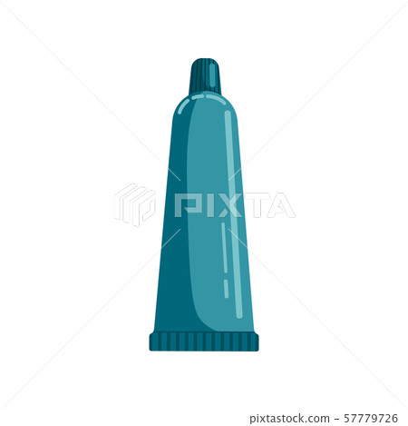 Tube of toothpaste in flat style isolated on white - Stock Illustration ...