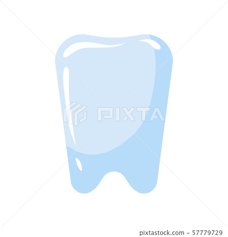 Tooth icon. Blue tooth symbol in flat style - Stock Illustration ...