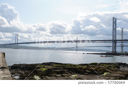 Blue sky and suspension bridge (Scotland) 57780069
